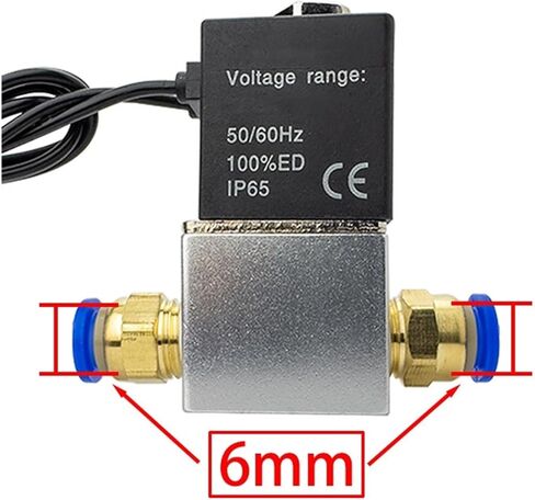DC12V 24V AC110V 220V مغلق عادة 1/4 بوصة صامت ثنائي الاتجاه صمام الملف اللولبي الهوائي 1 قطعة (6 مللي متر ، تيار مستمر 12 فولت) in Kuwait
