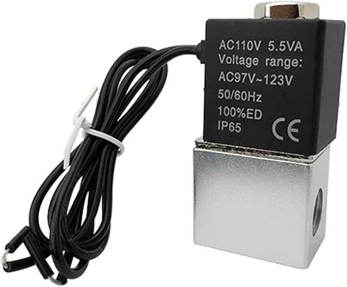 DC12V 24V AC110V 220V مغلق عادة 1/4 بوصة صامت ثنائي الاتجاه صمام الملف اللولبي الهوائي 1 قطعة (6 مللي متر ، تيار مستمر 12 فولت) in Kuwait