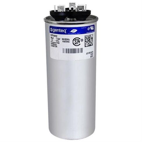 Mars 12287 - 40 + 7.5 uF MFD x 440 VAC Genteq Replacement Dual Capacitor Round # C44075R / 97F9882 in Saudi Arabia