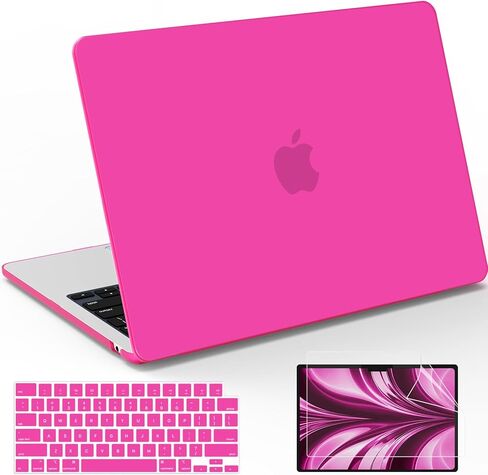 B BELK متوافق مع حافظة MacBook Air 13 بوصة 2025، حافظة MacBook Air M2 M3 M4 اللامعة 2024-2022 موديلات A3113 A3240 A2681، غطاء صلب واقٍ للكمبيوتر المحمول + أغطية لوحة المفاتيح والشاشة، لؤلؤي لامع in Kuwait