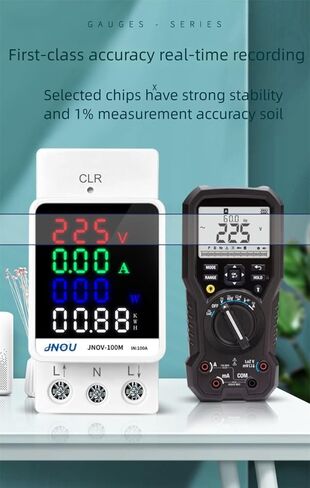 Digital Energy Meter, AC 80-270V, 0-100A, Rail-Mounted Power Consumption Monitor, Multifunction Tester GT2P-E in Saudi Arabia