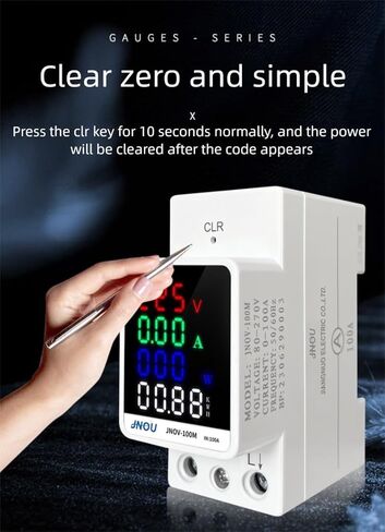 Digital Energy Meter, AC 80-270V, 0-100A, Rail-Mounted Power Consumption Monitor, Multifunction Tester GT2P-E in Saudi Arabia