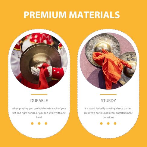 NUOBESTY Finger Cymbals Pair 5.90 Inch Copper Handheld Cymbals for Kids Music Training Belly Dancing Portable Percussion Instrument in Saudi Arabia