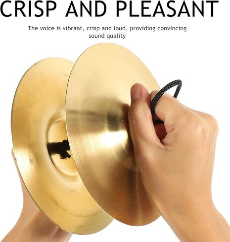 NUOBESTY Finger Cymbals Pair 5.90 Inch Copper Handheld Cymbals for Kids Music Training Belly Dancing Portable Percussion Instrument in Saudi Arabia