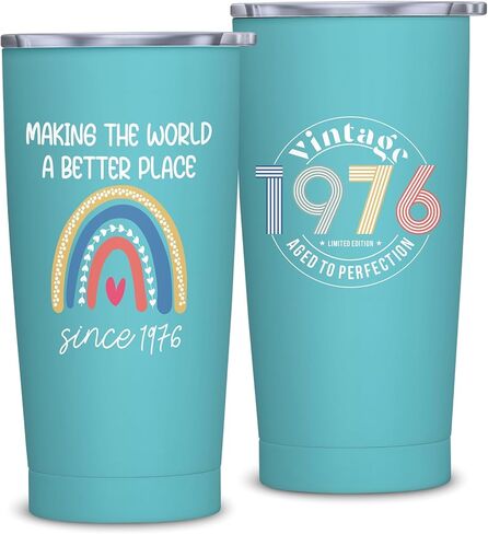 Happy 50th Birthday Gifts for Women, 50th Birthday Gifts for Her, 50 Year Old Bday Decorations for Women, Vintage 1976 Engraved 50 th Tumbler in Saudi Arabia