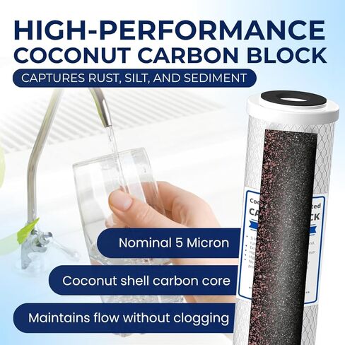 IPW Industries Inc Set of 4 Compatible for Water Filter GE GXWH04F, GXWH20F, GXWH20S & GXRM10 Multi-Pack, Carbon Block Replacement Cartridge in Saudi Arabia