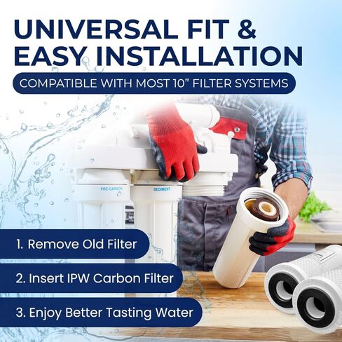 IPW Industries Inc Set of 4 Compatible for Water Filter GE GXWH04F, GXWH20F, GXWH20S & GXRM10 Multi-Pack, Carbon Block Replacement Cartridge in Saudi Arabia