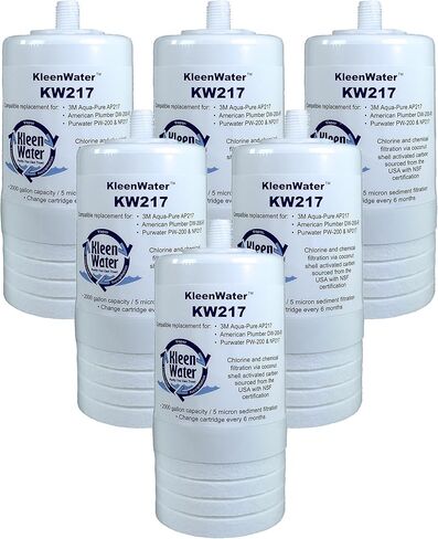 فلتر مياه KleenWater KW217 متوافق مع Aqua-Pure AP217، مرشحات بديلة لنظام AP200، خرطوشة استبدال الكربون، مجموعة من 2 in Kuwait