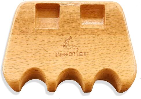 SUPERDIAMOND Pool Stick Holder, Portable Cue Stick Claw Rack Holds Cues Against Table, Bar or Chair – Weighted Solid Wood with Rounded Edges and Non-Slip Pad (Wood, 3 Cue Claw) in Saudi Arabia