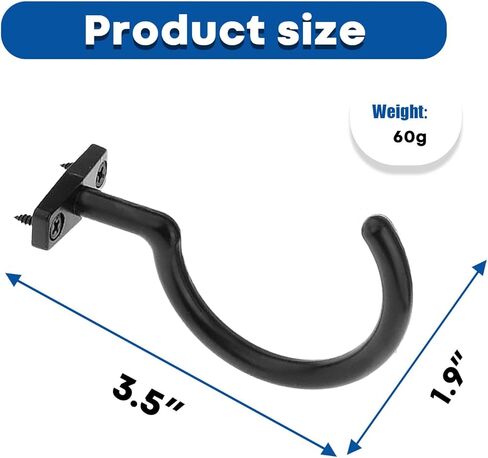 2 Billiard Bridge Hooks with 4 Mounting Screws, Suitable for Ball Hooks on Billiard Table Boards, Used to Store Ball Rack Hook for Billiard Table Accessory Bridge Rods, Also Suitable for Daily Use in Saudi Arabia