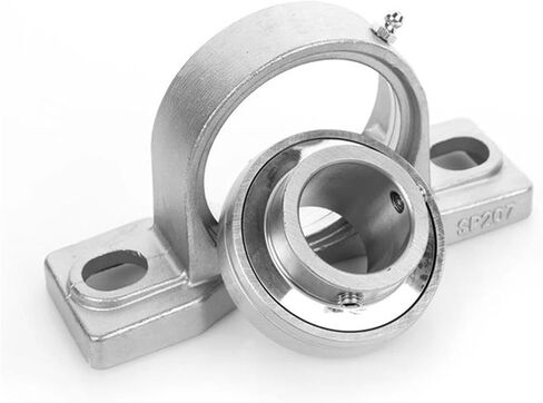 1PCS SUCP206 Stainless Steel Outer Spherical Bearing Belt Base Insert Bearings Waterproof Rustproof in Saudi Arabia