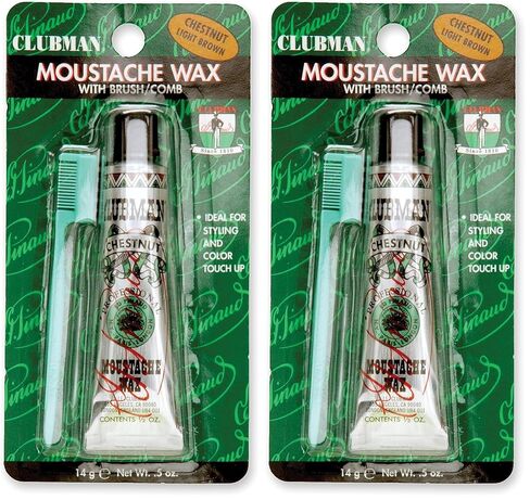 Aii Clubman Pinaud Clubman Moustache Wax, Brown - 1 Each, 1count in Kuwait