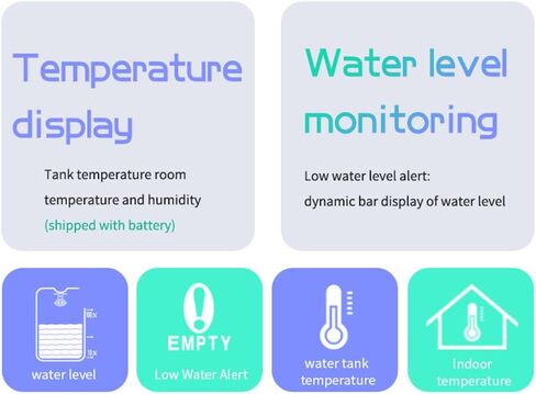 Wireless Ultrasonic Level , Water Tank Liquid Level Meter with LCD Bar Graph and Temperature Sensor, with High Low Alarm, for Indoor Outdoor Water Tank Monitoring in Saudi Arabia