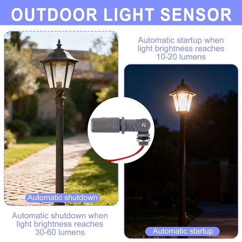 Photocell Sensor for Outdoor Lights, 120-277VAC 50/60 Hz IP54 Waterproof Dusk to Dawn Sensor Photoelectric Switch for Yard Parking Lot Street Landscape Lighting in Saudi Arabia