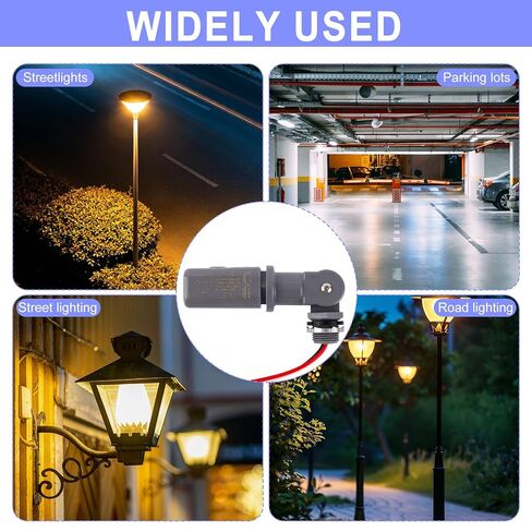 Photocell Sensor for Outdoor Lights, 120-277VAC 50/60 Hz IP54 Waterproof Dusk to Dawn Sensor Photoelectric Switch for Yard Parking Lot Street Landscape Lighting in Saudi Arabia