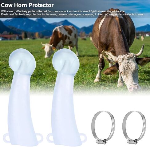 Goat Horn Covers, Silicone Cow Horn Protector Goat Shelter Anti Fight Farm Accessory for Caws Cattles Goats With Round Cornered in Saudi Arabia