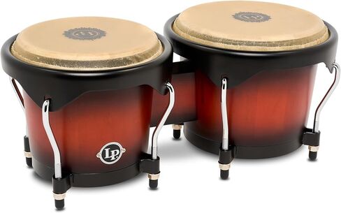 Latin Percussion LP601NYII City II Series Bongo Set with Double Stand 7" & 8" Vintage Sunburst in Saudi Arabia