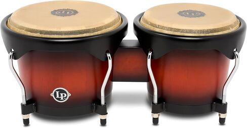 Latin Percussion LP601NYII City II Series Bongo Set with Double Stand 7" & 8" Vintage Sunburst in Saudi Arabia