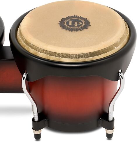 Latin Percussion LP601NYII City II Series Bongo Set with Double Stand 7" & 8" Vintage Sunburst in Saudi Arabia