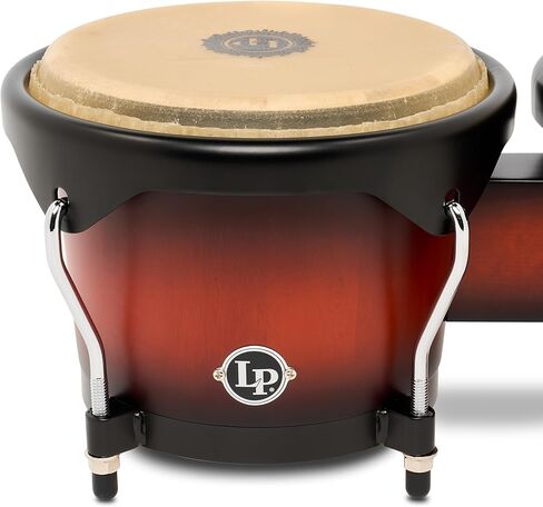 Latin Percussion LP601NYII City II Series Bongo Set with Double Stand 7" & 8" Vintage Sunburst in Saudi Arabia