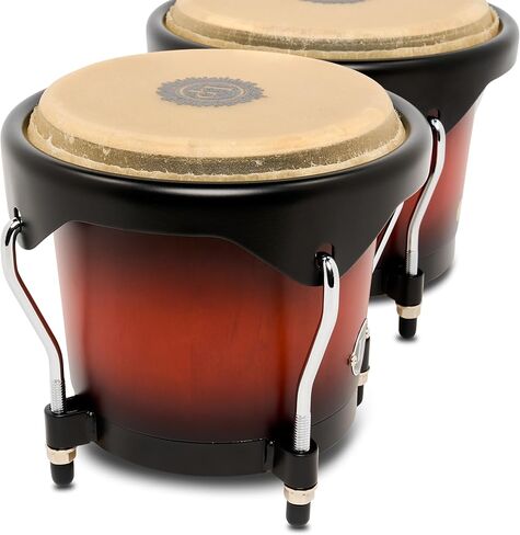 Latin Percussion LP601NYII City II Series Bongo Set with Double Stand 7" & 8" Vintage Sunburst in Saudi Arabia
