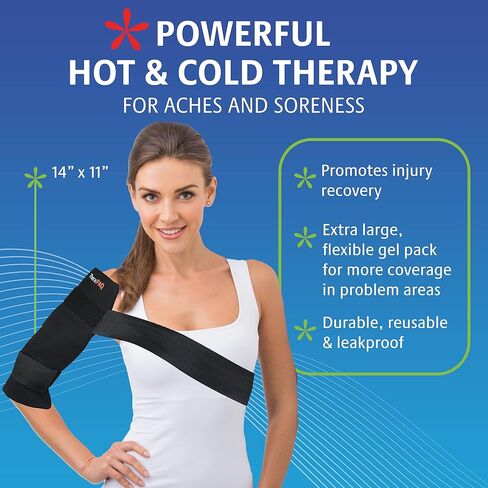 Reusable Ice Packs for Injuries – 14 x 11 Flexible Gel Ice Pack for Knee, Back, Shoulder Pain Relief, Soft Cold Compress for Swelling, Hot & Cold Therapy in Saudi Arabia