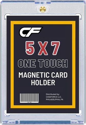 5" x 7" Magnetic Card Holder One Touch Case - For Post Cards, Photos Sports Memorabilia in Saudi Arabia