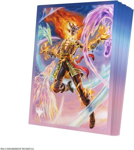 Gamegenic Magic: The Gathering Lorwyn Eclipsed Premium Art Sleeves - Ashling, The Limitless Design, 105 Textured Matte Sleeves, Smooth Shuffle & Card Protection, Full-Color, Acid-Free, PVC-Free in Saudi Arabia