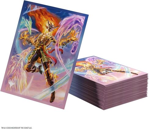 Gamegenic Magic: The Gathering Lorwyn Eclipsed Premium Art Sleeves - Ashling, The Limitless Design, 105 Textured Matte Sleeves, Smooth Shuffle & Card Protection, Full-Color, Acid-Free, PVC-Free in Saudi Arabia