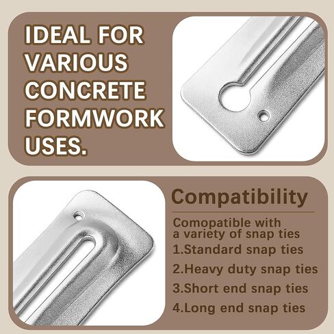 60 Pack Snap Tie Wedges for Concrete Formwork | 405 Galvanized Steel Concrete Form Brackets | Rust-Resistant Wall Ties Hardware | Compatible with Standard & Heavy-Duty Short/Long End Snap Ties in Saudi Arabia