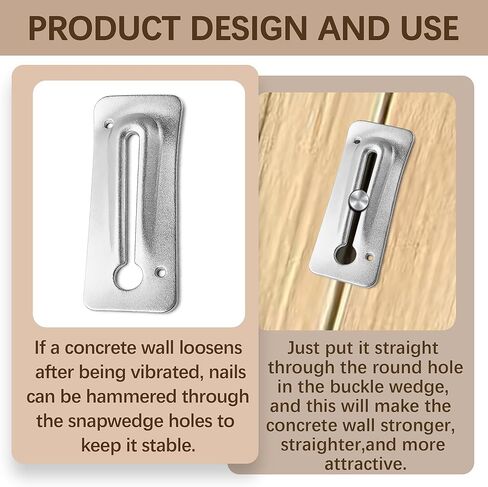 60 Pack Snap Tie Wedges for Concrete Formwork | 405 Galvanized Steel Concrete Form Brackets | Rust-Resistant Wall Ties Hardware | Compatible with Standard & Heavy-Duty Short/Long End Snap Ties in Saudi Arabia