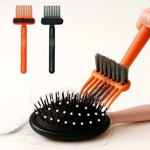 2-in-1 Hair Brush Cleaning Tool, Hairbrush Cleaning Tool, Comb and Hairbrush Cleaner for Removing Hair, Unisex, for Home Salon(Random Color) in Saudi Arabia