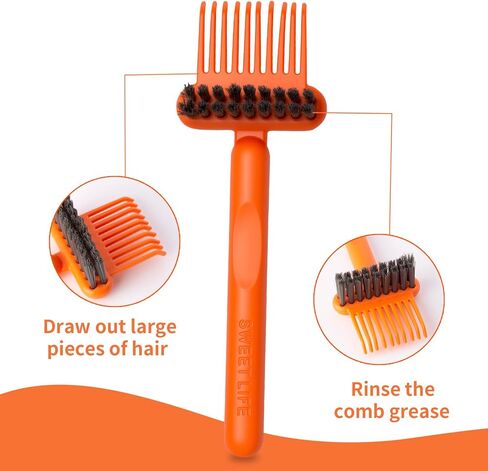 2-in-1 Hair Brush Cleaning Tool, Hairbrush Cleaning Tool, Comb and Hairbrush Cleaner for Removing Hair, Unisex, for Home Salon(Random Color) in Saudi Arabia