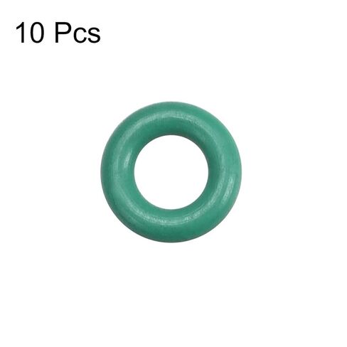 Fluorine Rubber O-Rings, 6mm OD 3mm ID 1.5mm Width FKM Seal Gasket for Machinery Plumbing, Green, Pack of 10 in Saudi Arabia