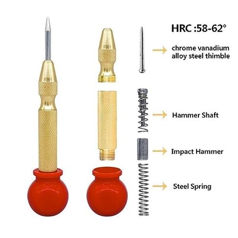 6pcs HSS Thread Tap Set M3 M4 M5 M6 M8 M10 - Precision Screw Machine Taps with Center Punch, Durable Nanos Blue Coated Tap Drill Bits for Metal & Wood, Ideal for DIY & Professionals in Saudi Arabia