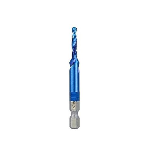 6pcs HSS Thread Tap Set M3 M4 M5 M6 M8 M10 - Precision Screw Machine Taps with Center Punch, Durable Nanos Blue Coated Tap Drill Bits for Metal & Wood, Ideal for DIY & Professionals in Saudi Arabia
