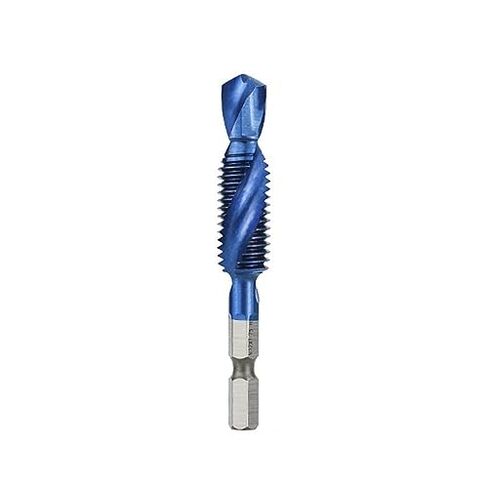 6pcs HSS Thread Tap Set M3 M4 M5 M6 M8 M10 - Precision Screw Machine Taps with Center Punch, Durable Nanos Blue Coated Tap Drill Bits for Metal & Wood, Ideal for DIY & Professionals in Saudi Arabia