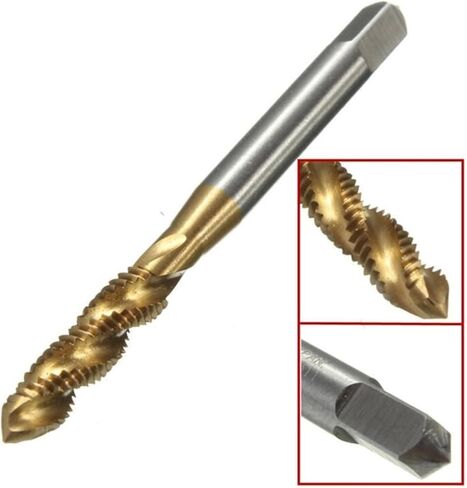 1PCS Coated Metric Hss Spiral Fluted Machine Screw Tap M3 M4 M5 M6 M8 Pointed Taps Tapping Thread Forming(M8) in Saudi Arabia