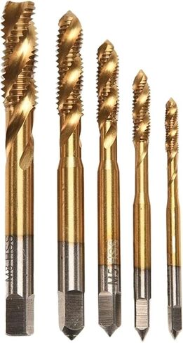 1PCS Coated Metric Hss Spiral Fluted Machine Screw Tap M3 M4 M5 M6 M8 Pointed Taps Tapping Thread Forming(M8) in Saudi Arabia