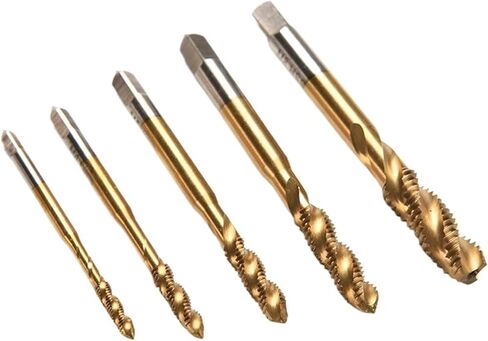 1PCS Coated Metric Hss Spiral Fluted Machine Screw Tap M3 M4 M5 M6 M8 Pointed Taps Tapping Thread Forming(M8) in Saudi Arabia