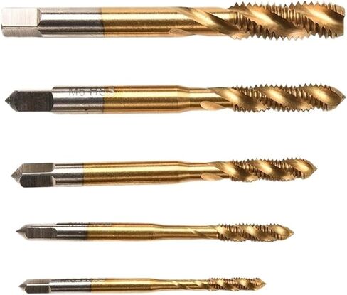 1PCS Coated Metric Hss Spiral Fluted Machine Screw Tap M3 M4 M5 M6 M8 Pointed Taps Tapping Thread Forming(M8) in Saudi Arabia