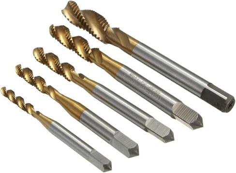 1PCS Coated Metric Hss Spiral Fluted Machine Screw Tap M3 M4 M5 M6 M8 Pointed Taps Tapping Thread Forming(M8) in Saudi Arabia