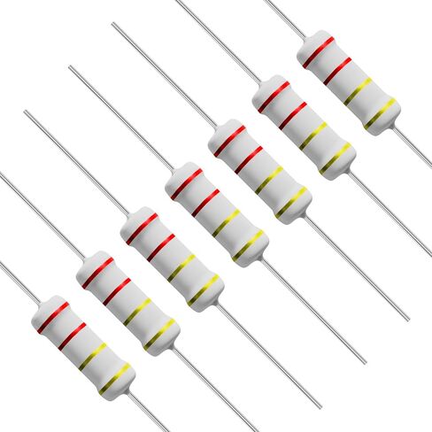 10 PCS 2.2 Ohm Resistor Axial Lead 1W ±5% Tolerance Metal Oxide Film Fixed Resistor,Single Fixed Resistors Flame Proof for DIY Electronics, Audio-Video Projects & Electronic Experiments in Saudi Arabia