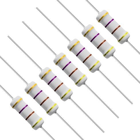 10 PCS 2.2 Ohm Resistor Axial Lead 1W ±5% Tolerance Metal Oxide Film Fixed Resistor,Single Fixed Resistors Flame Proof for DIY Electronics, Audio-Video Projects & Electronic Experiments in Saudi Arabia