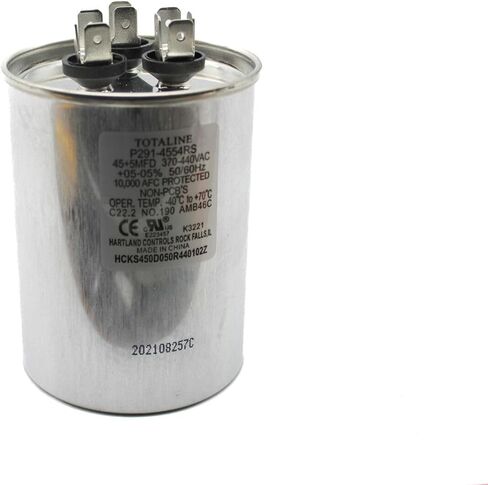 Replacement for fits P291-4554RS Carrier Dual Capacitor 45/5 440V Rnd OEM P291-4554RS in Saudi Arabia