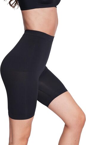 Women High Rise Tummy Control Thigh Compression Inseams Elastane Shorts for Biker Yoga Running Gym and Workout in Saudi Arabia