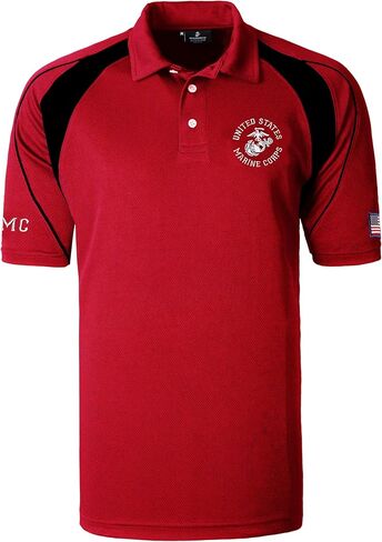 Malham USA Official USMC Polo Shirt for Men - Licensed Marine Corps Apparel, High-Performance in Saudi Arabia