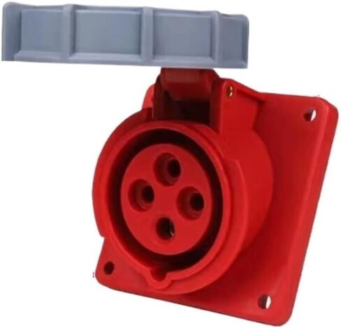Industrial Aviation Concealed Socket Coupler 16a32a Male and Female Butt Power Connector IP67 Waterproof 3/4/5 core Oblique Plug(4 Core 32a Concealed Socket) in Saudi Arabia