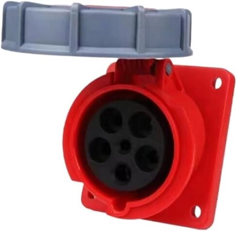Industrial Aviation Concealed Socket Coupler 16a32a Male and Female Butt Power Connector IP67 Waterproof 3/4/5 core Oblique Plug(4 Core 32a Concealed Socket) in Saudi Arabia