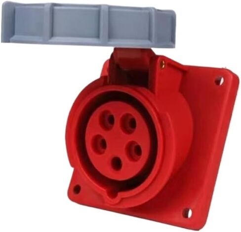 Industrial Aviation Concealed Socket Coupler 16a32a Male and Female Butt Power Connector IP67 Waterproof 3/4/5 core Oblique Plug(4 Core 32a Concealed Socket) in Saudi Arabia